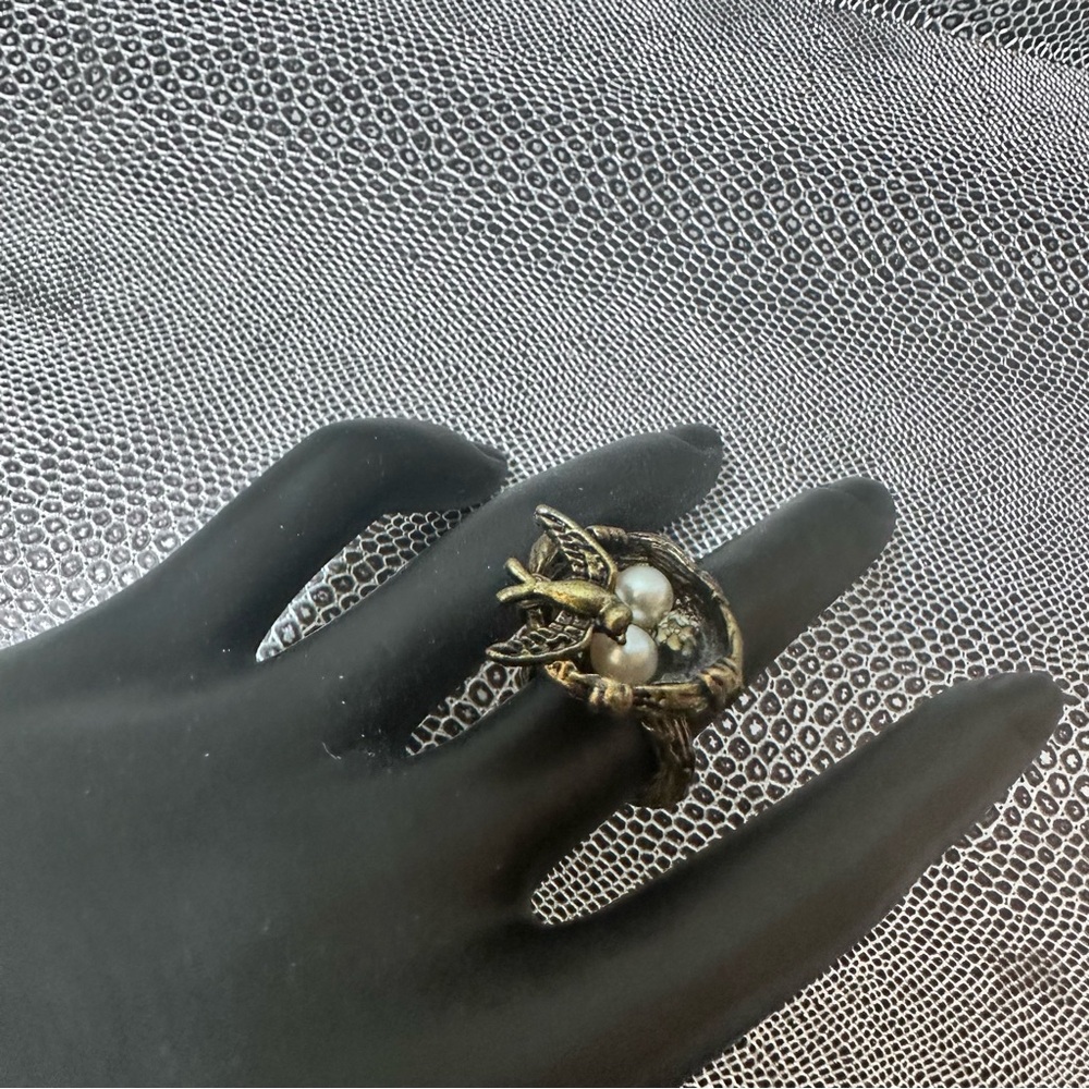 Vintage birds nest ring size 5 - Picture 5 of 7